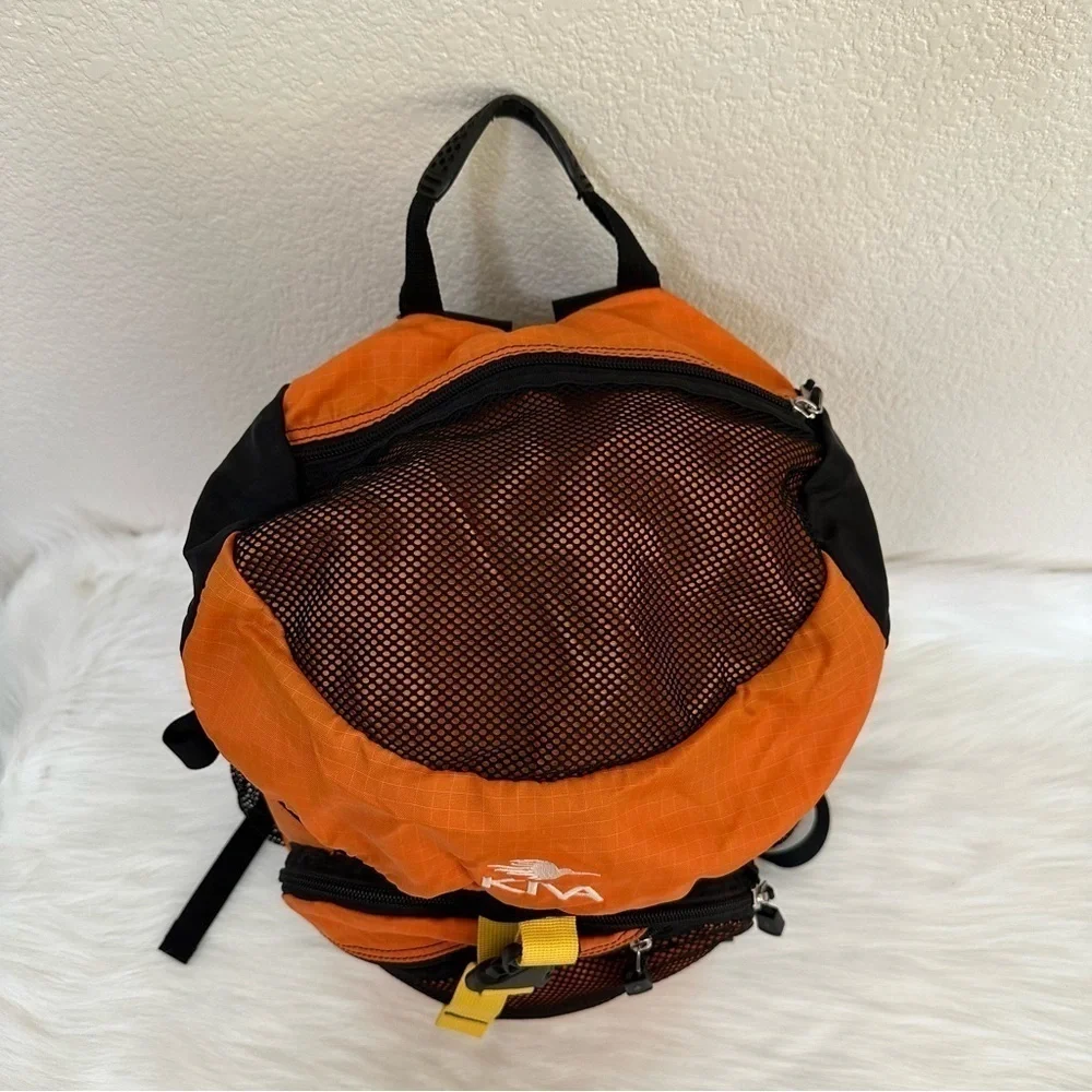 Kiva Orange Black Packable Travel Hiking Camping Backpack